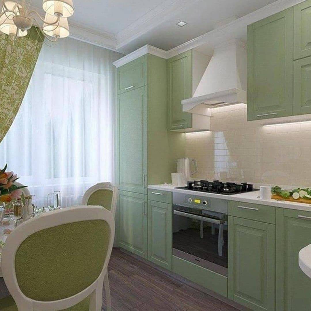 Оливковый цвет в интерьере кухни – стильное оформление в мягких тонах (89 фото)