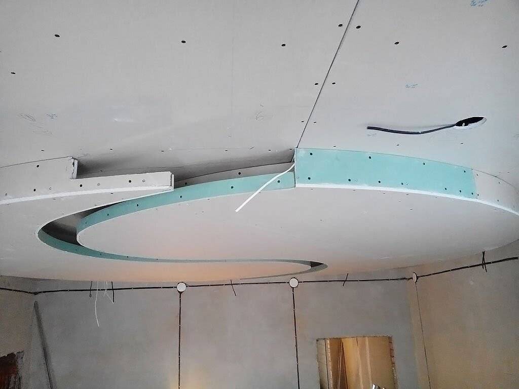 Монтаж подвесного потолка из гипсокартона своими руками по подробной инструкции