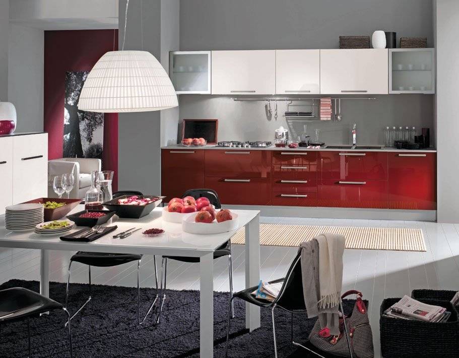 Кухня бордового цвета - особенности оформления и сочетания, реальные фото примеры
