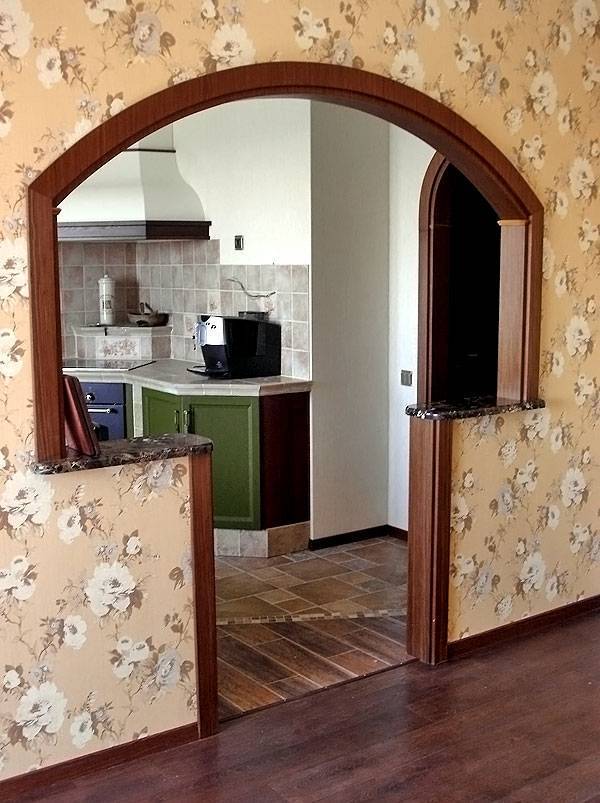 Арка на кухню вместо двери: фото дизайн самодельного дверного проема