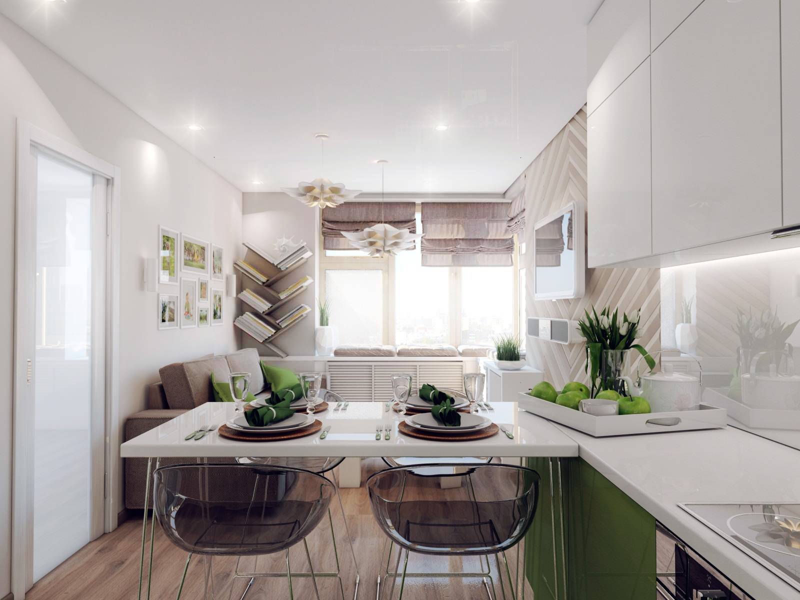 Дизайн кухни 13 кв. м.: 60 фото идей интерьера, совмещение с гостиной