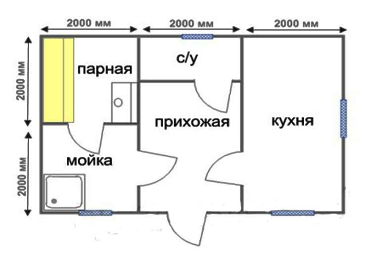 Варианты проектов банных комплексов с летней кухней из дерева | housedb.ru