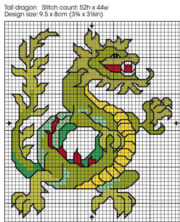 Вышивка крестом драконы схемы бесплатно