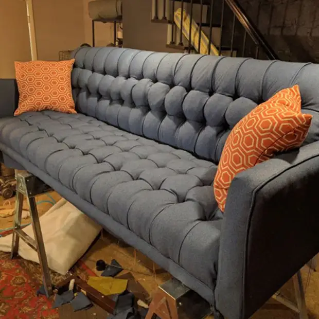 Как перетянуть диван – мастер-класс по перетяжке мебели