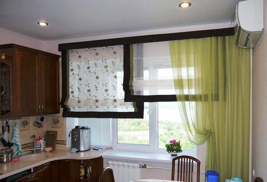 Римские шторы на кухню на пластиковое окно: примеры дизайна, фото