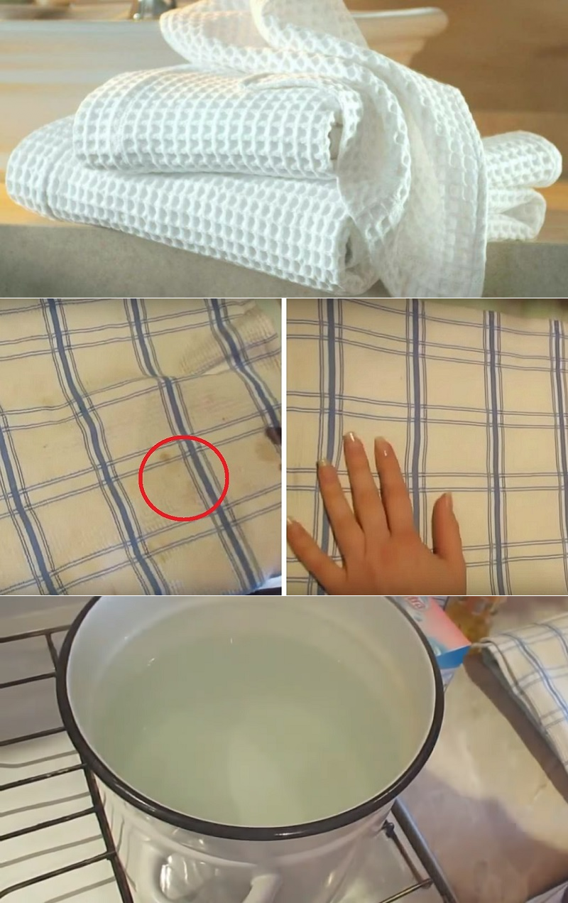 Как отстирать кухонные полотенца от застарелых жирных пятен. 12 способов! - образованная сова