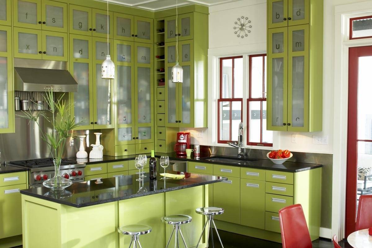 Дизайн салатовой кухни (100 фото): 10 советов дизайнеров по сочетанию салатового цвета