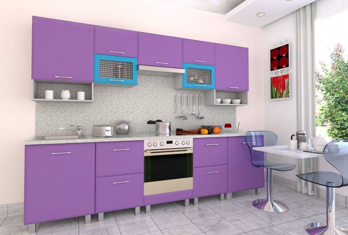 Фиолетовая кухня: особенности дизайна