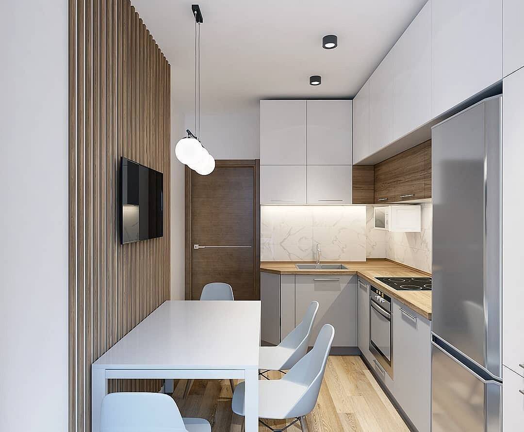 Дизайн кухни 9 кв метров: фото примеры реальных интерьеров