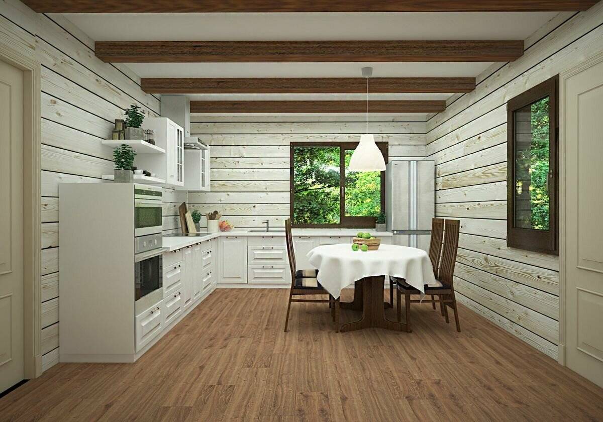 Дизайн кухни в деревянном доме из бруса фото — блог о строительстве и ремонте