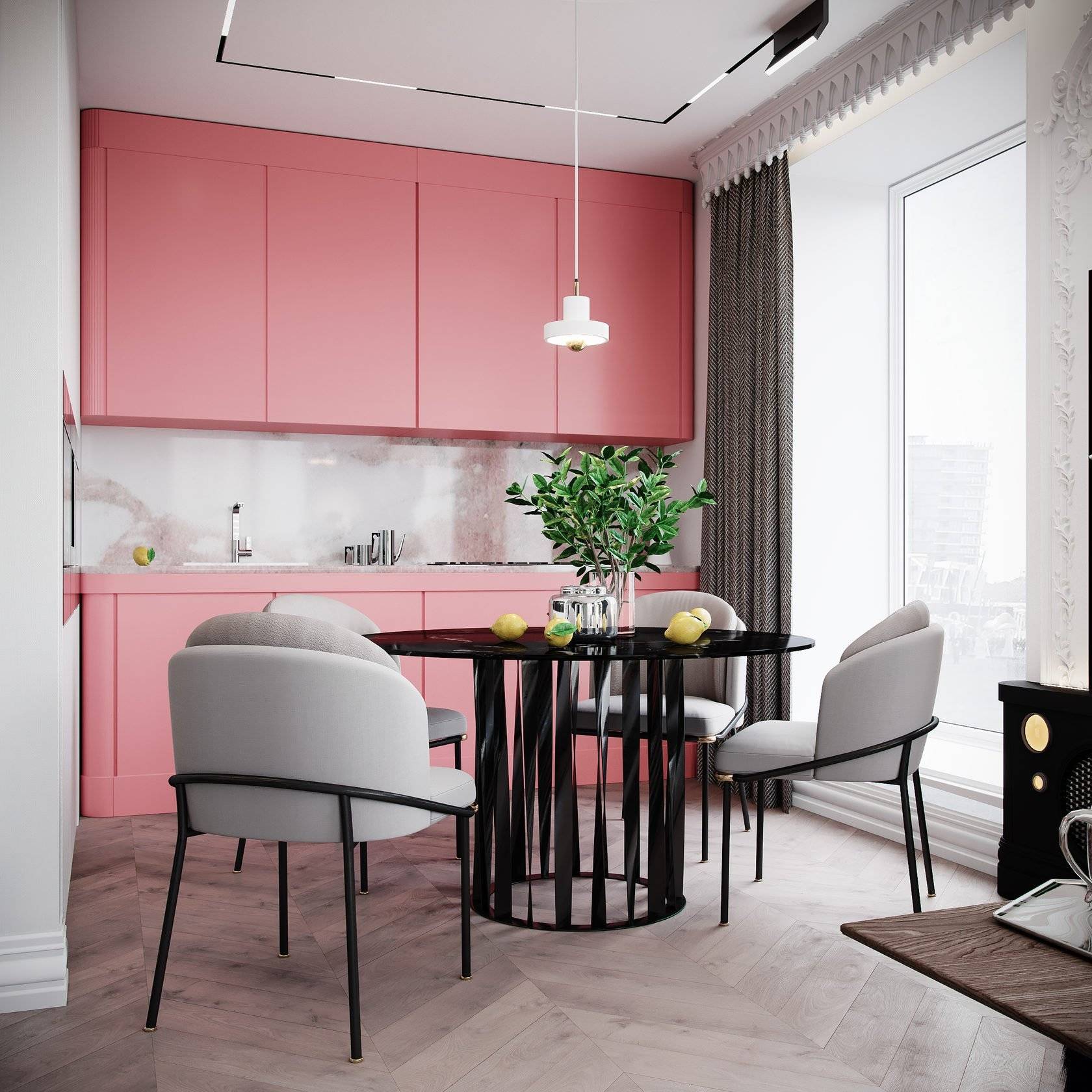 «Обожаю розовый диван, но сердце дома – кухня!» — тур по квартире Александра Рогова
