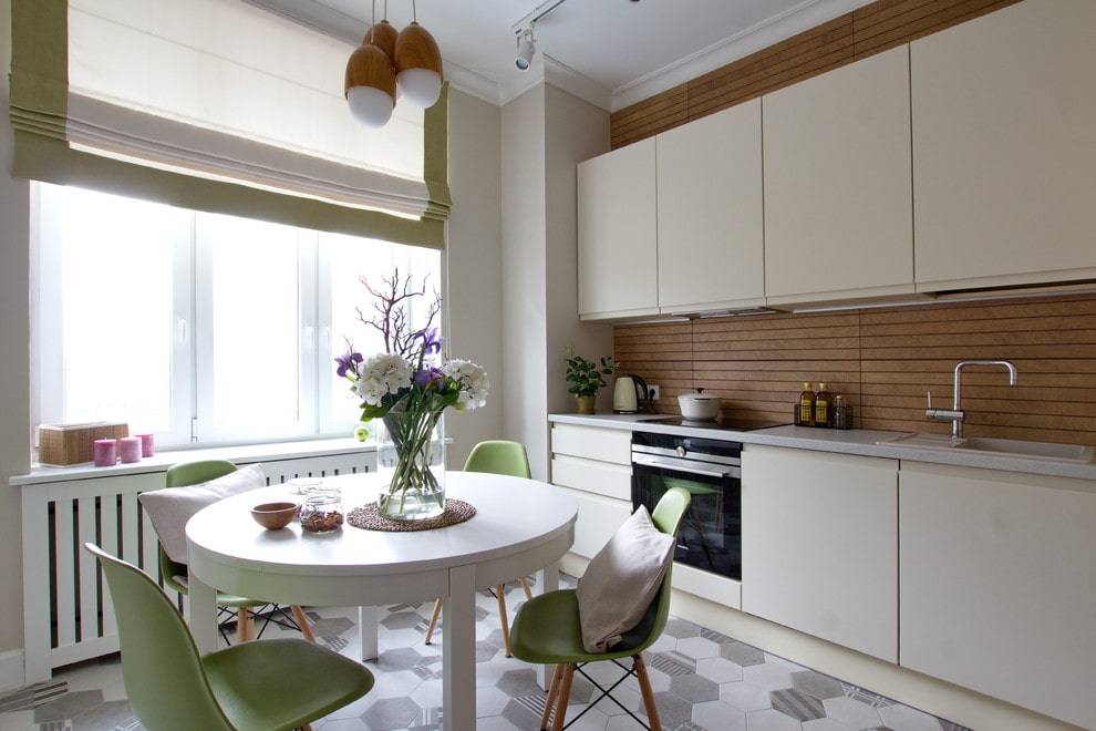 Круглый стол на кухню (120 фото новинок дизайна) - идеи размещения стола в кухне