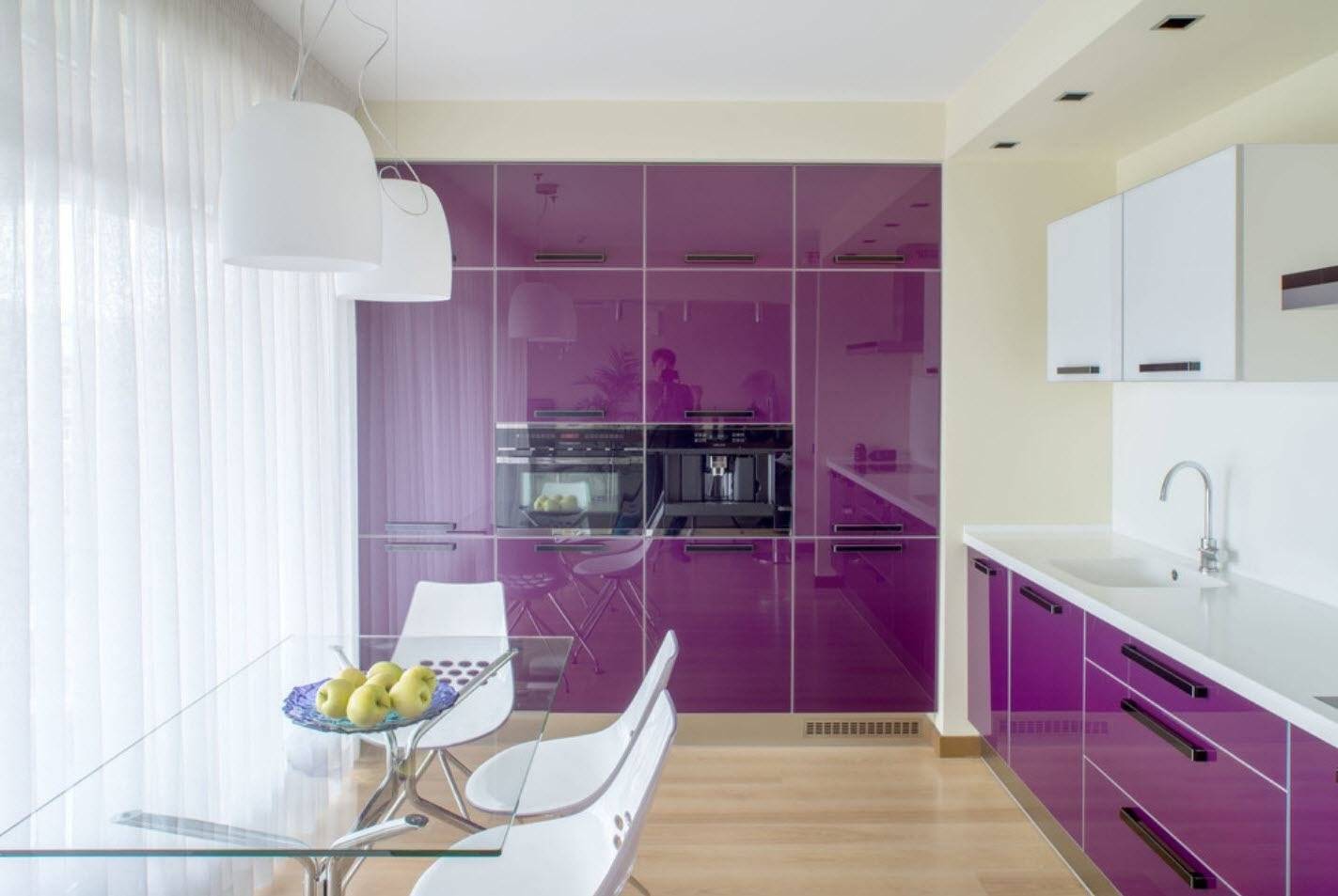 Фиолетовая кухня: 125 фото идей дизайна + правила идеального сочетания кухни с фиолетовым оттенком