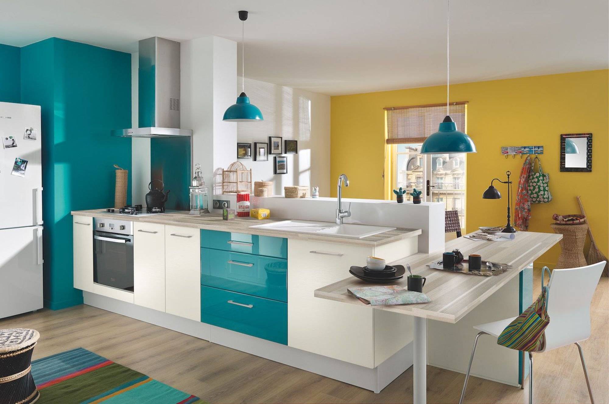 Цвет мебели для интерьера кухни (280+ фото) - как подобрать?