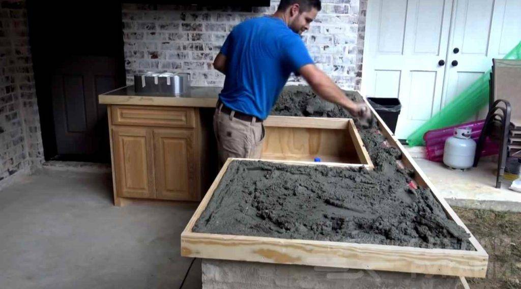 Как сделать столешницу из бетона