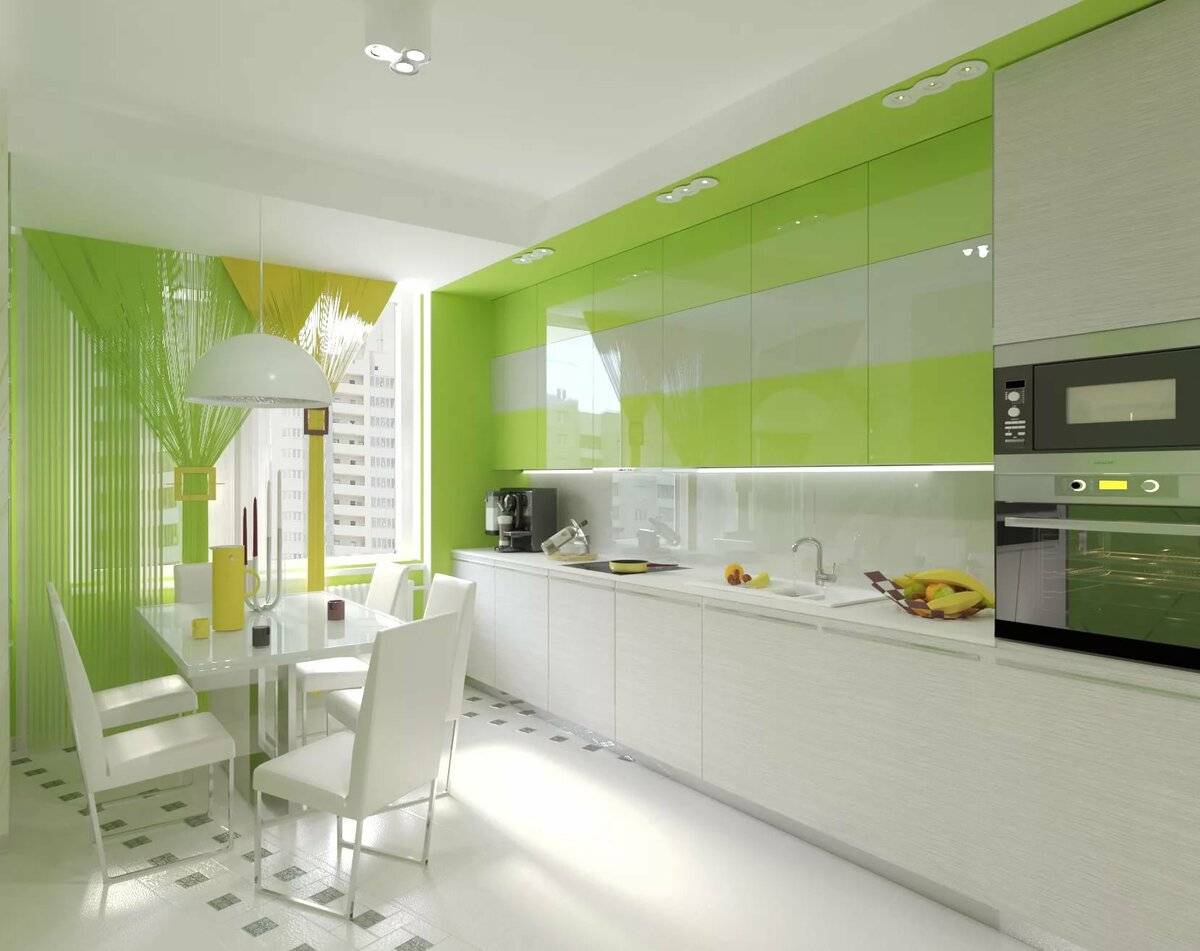 Салатовый цвет в интерьере: сочетания, выбор стиля, отделки и мебели