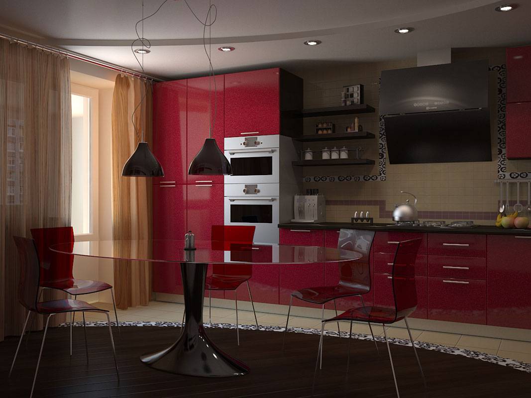 Бордовый цвет: сочетание с другими цветами в интерьере, кухня и спальня бордового оттенка
