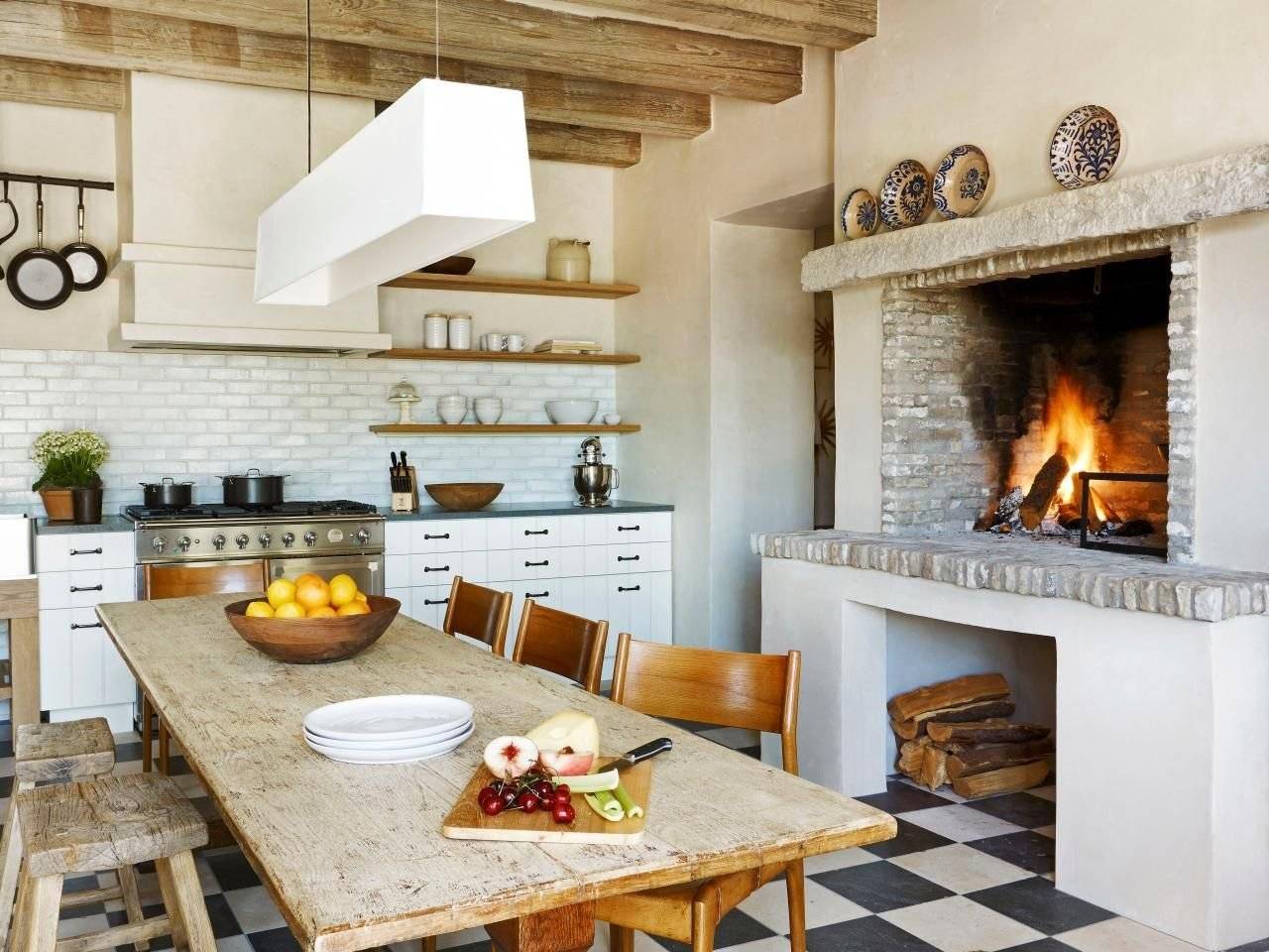 Кухня с печкой в частном доме: дизайн интерьера в деревенском и частном доме, особенности обустройства при наличии печки