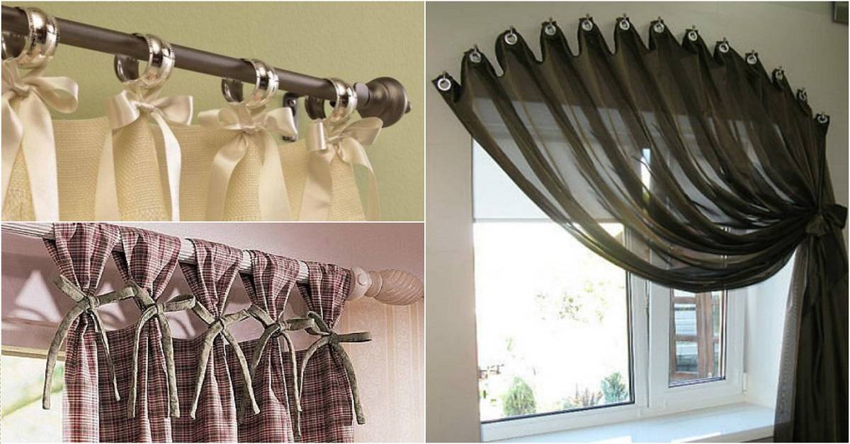 Как повесить шторы без карниза: особенности потолочных изделий, навешивания тюля на балконе, фото, видео