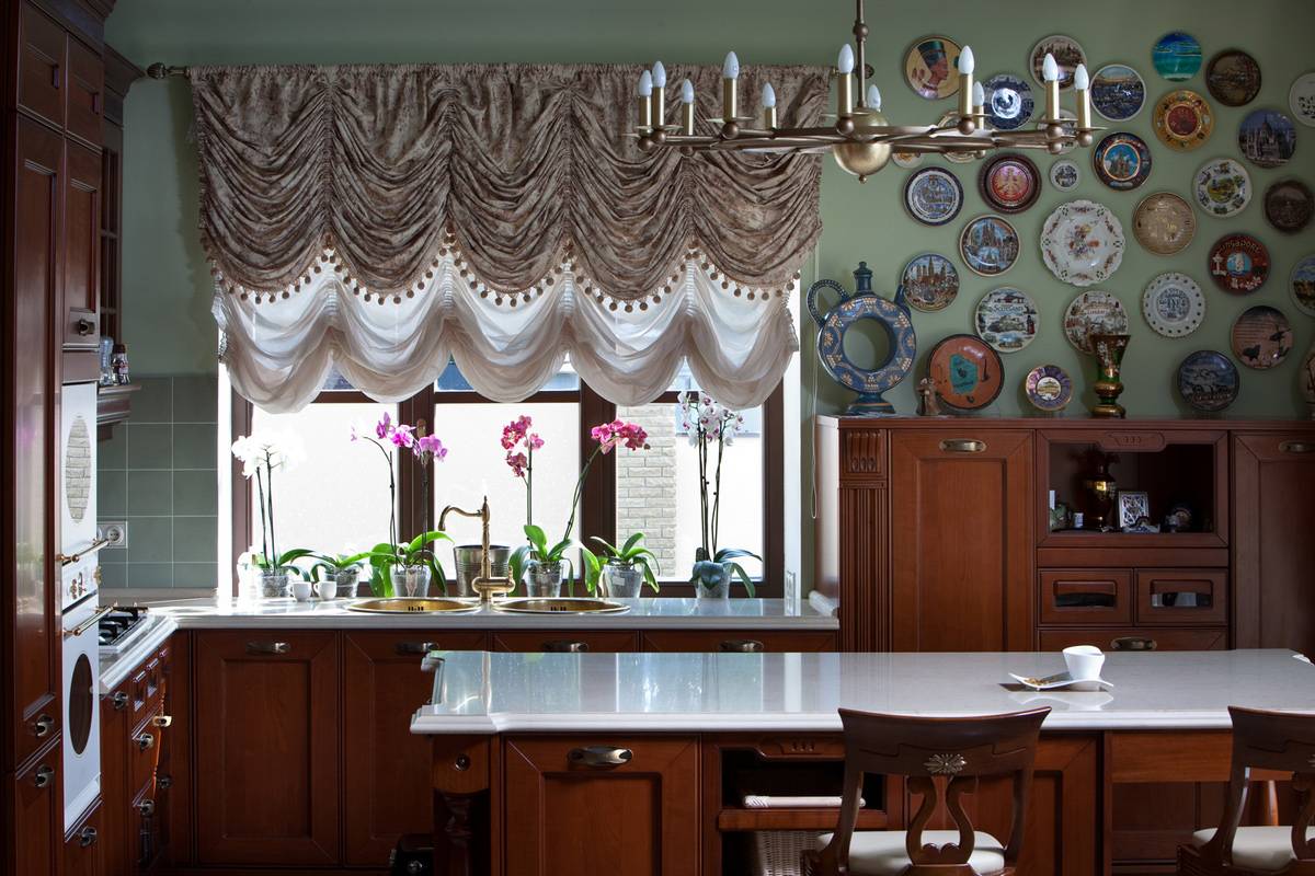 Шторы на кухню: топ-150 фото современного дизайна штор