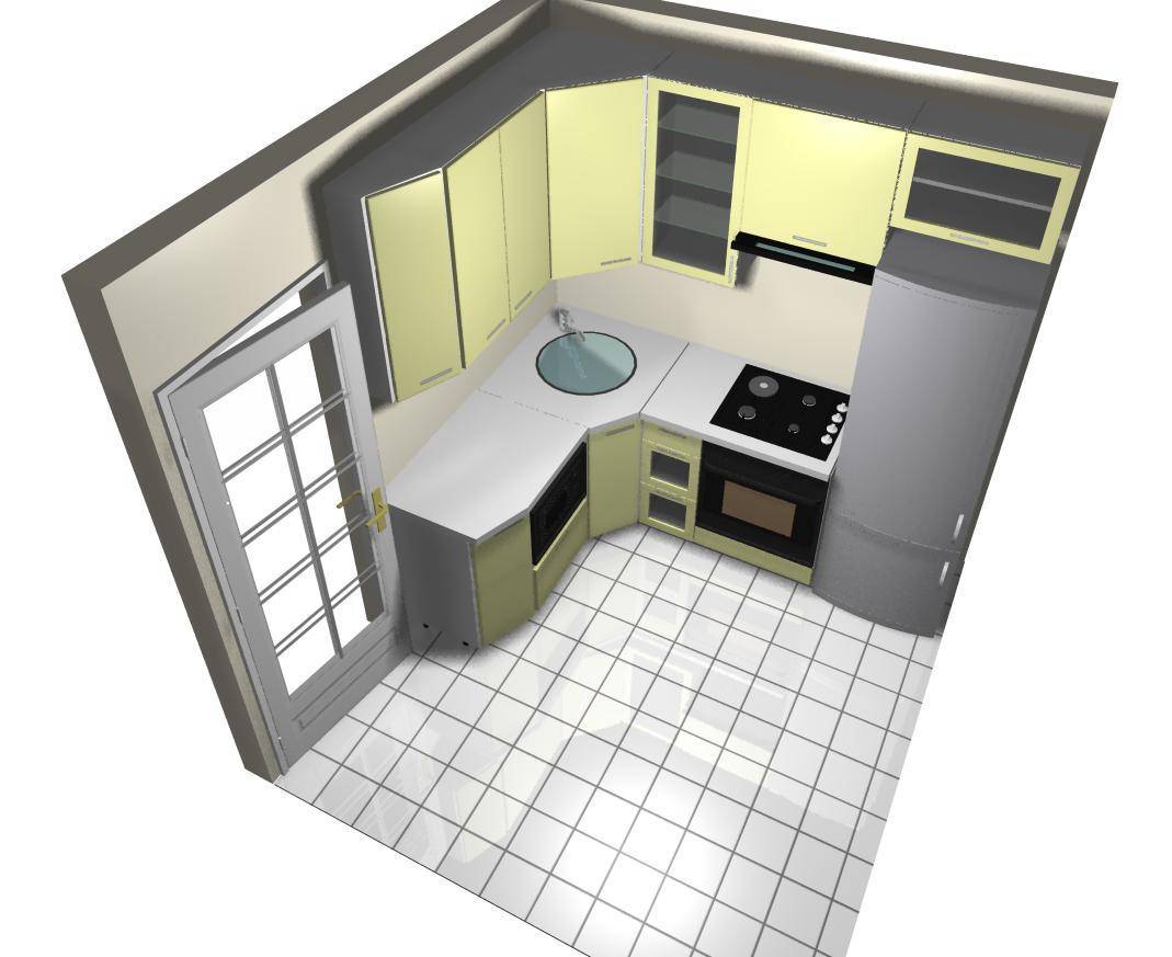 Дизайн и планировка квадратной кухни