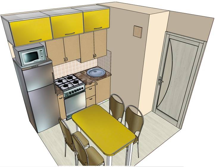 Комфортная кухня площадью 4 квадрата: как вместить все