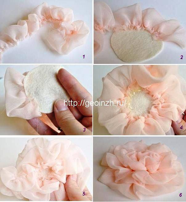 Как сделать цветы из ткани своими руками? цветы из ткани для начинающих