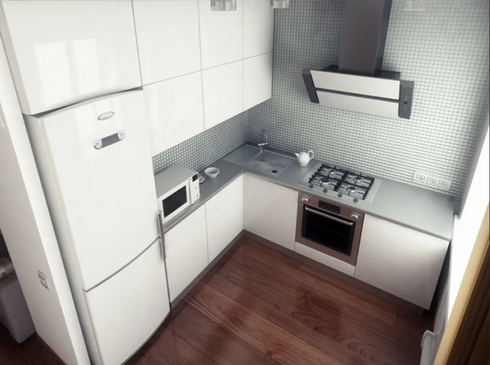 Кухня в хрущевку угловая дизайн. Кухня в хрущевке 6 кв.м. Маленькая кухня с холодильником. Маленькая угловая кухня с холодильником. Маленькая встроенная кухня.