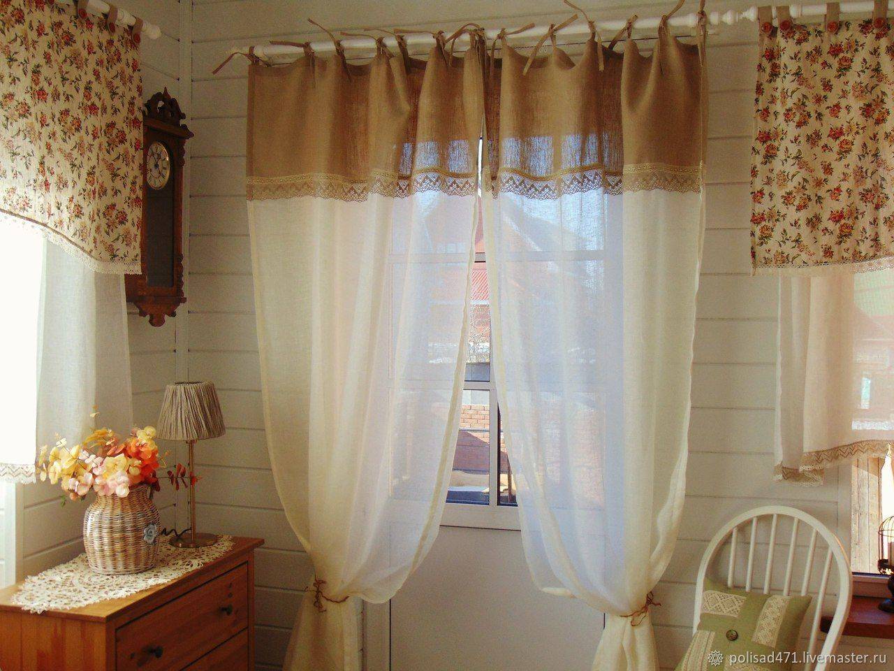 Льняные шторы - 115 фото идей дизайна штор из льна в современном интерьере