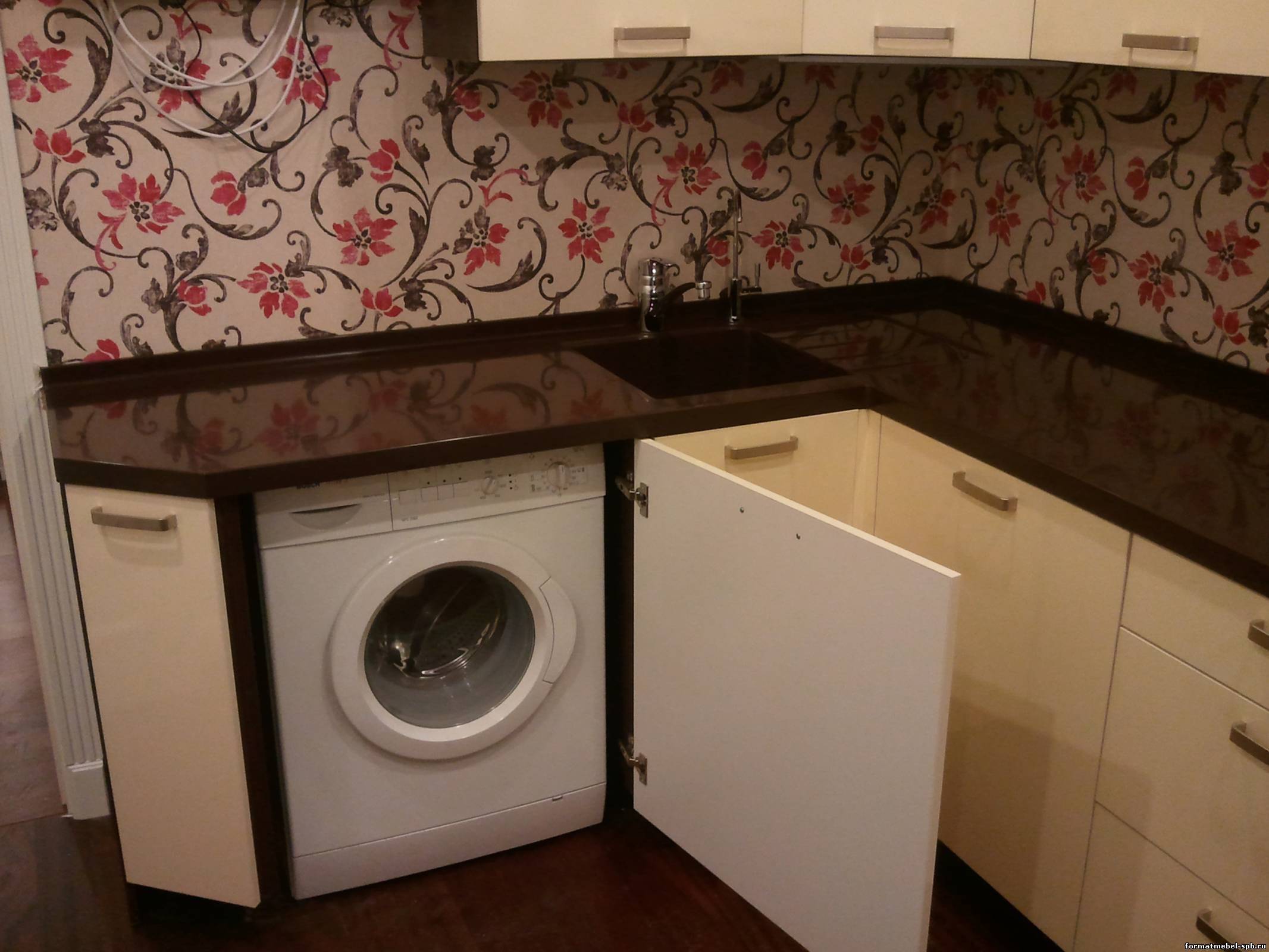 40 вариантов, как разместить стиральную машину на кухне