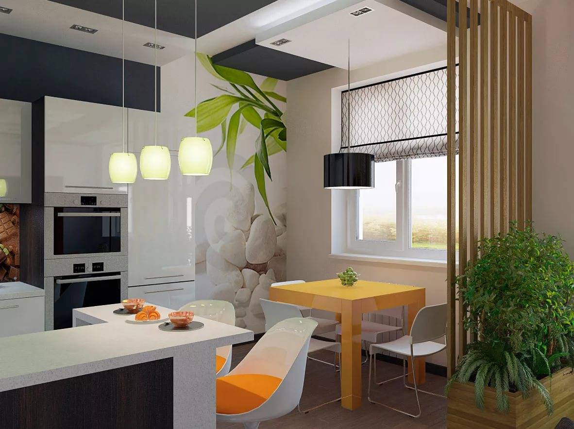 Дизайн кухни гостиной: реальные фото, методы зонирования