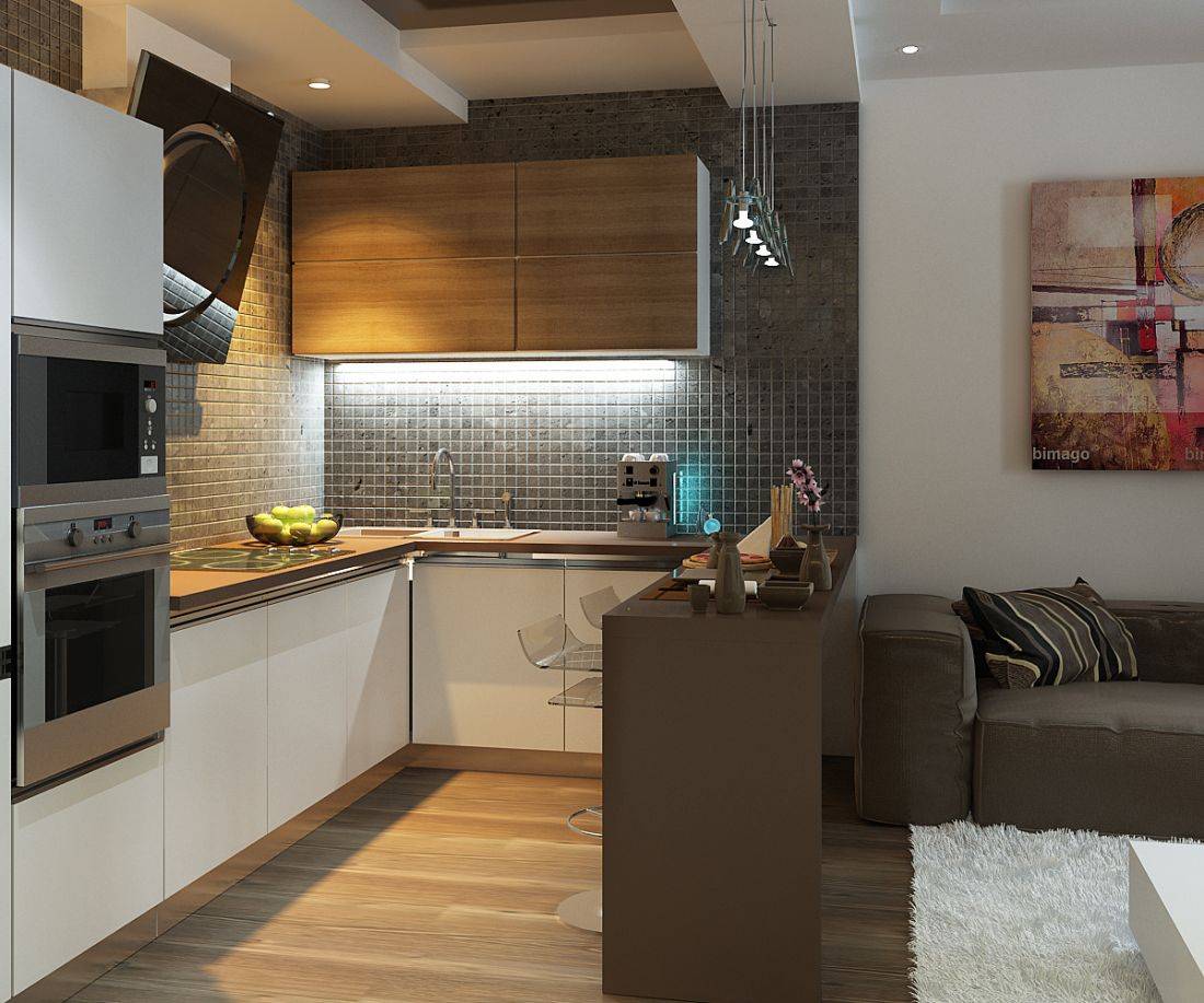 Кухня 15 м: варианты планировки, зонирование, цвета, фото в интерьере
