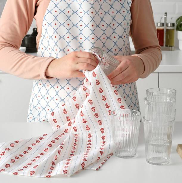 Выкройка как сшить красивое кухоное полотенце для рук из тонкой вафельной ткани