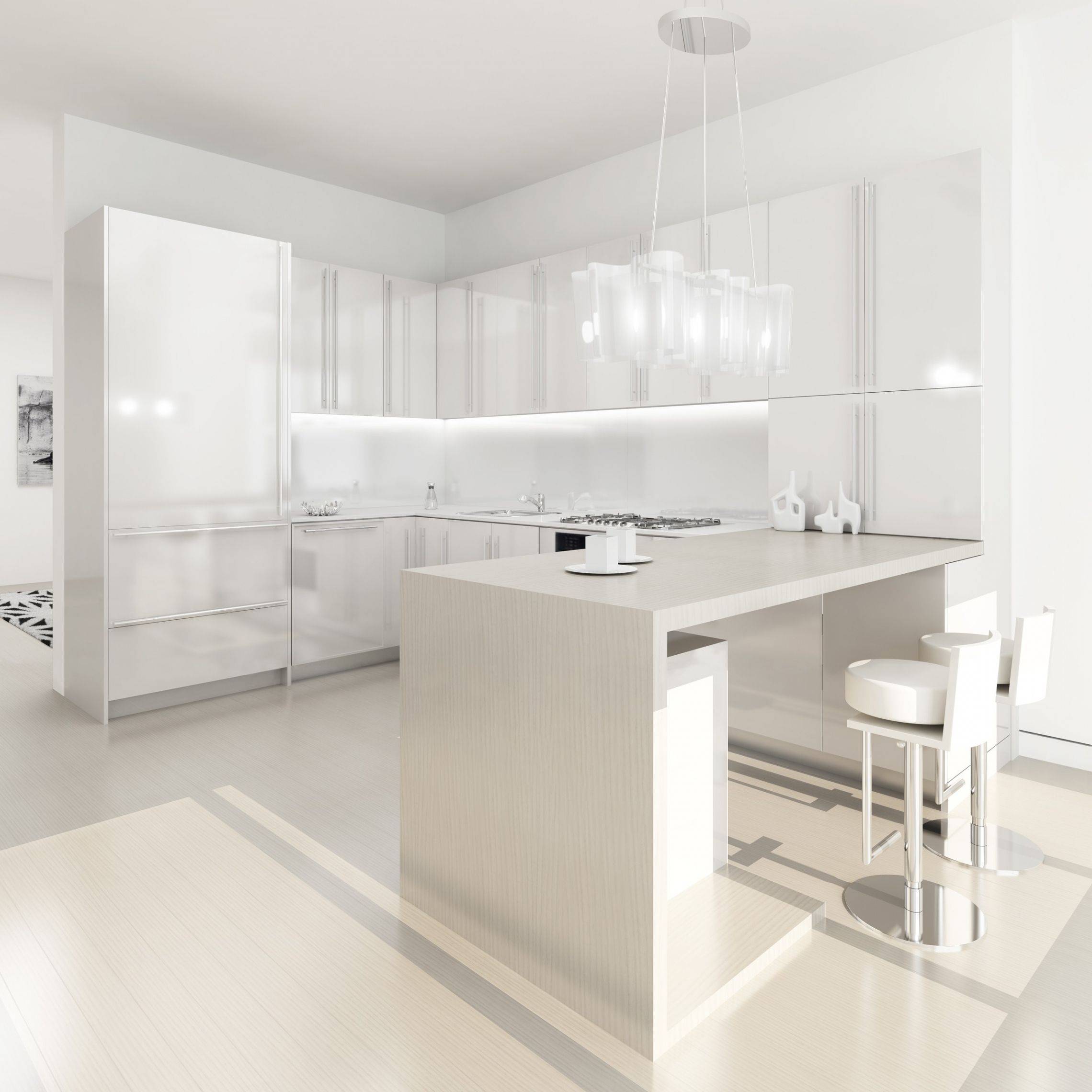 Белые кухни 2023. 150 новых фото! лучшие идеи от дизайнеров