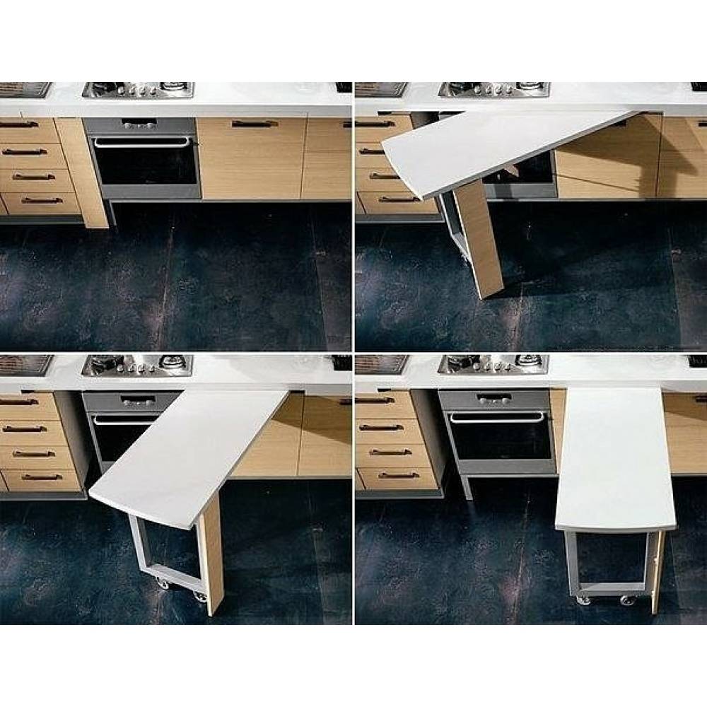 Как выбрать выдвижные столы для кухни