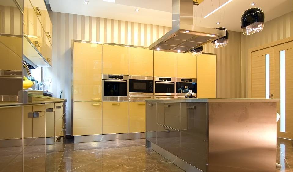 Дизайн кухни в золотом цвете (42 фото) – особенности и сочетания