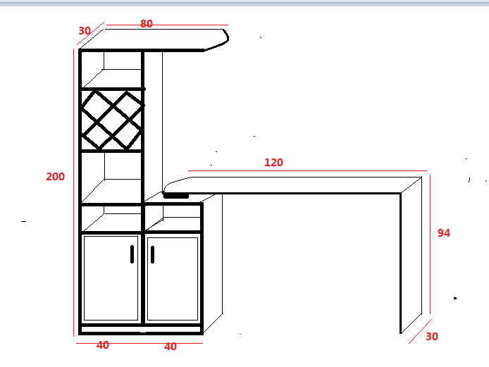 Высота барной стойки на кухне от пола: стандарты и размеры на схемах