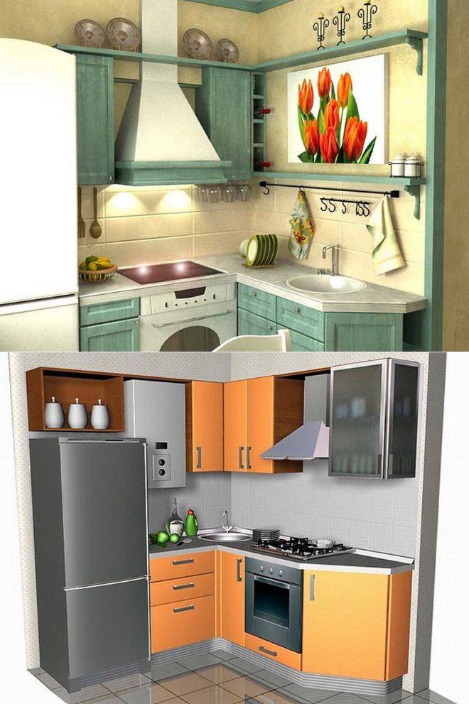 Угловые кухни для маленькой кухни - 70 фото удачного дизайна