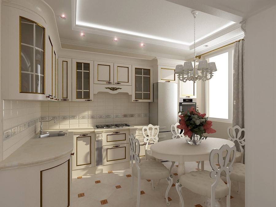 Примеры дизайна кухонь 14 метров, варианты зонирования