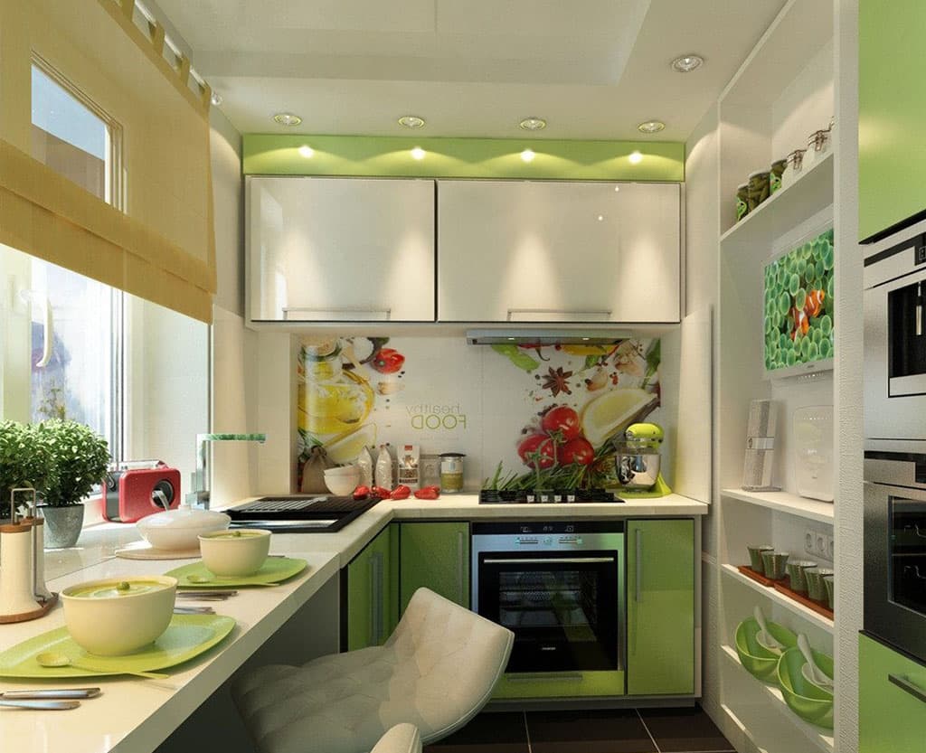 Дизайн маленькой кухни – фото интерьеров небольших кухонь в квартире
