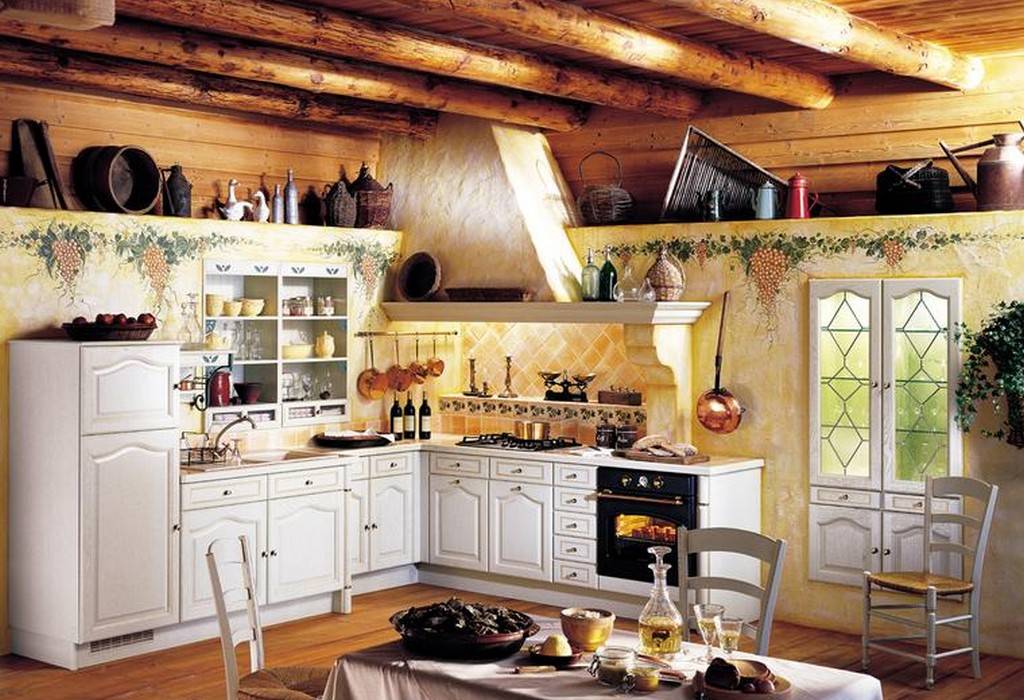 Дизайн интерьера кухни на даче (75 фото)