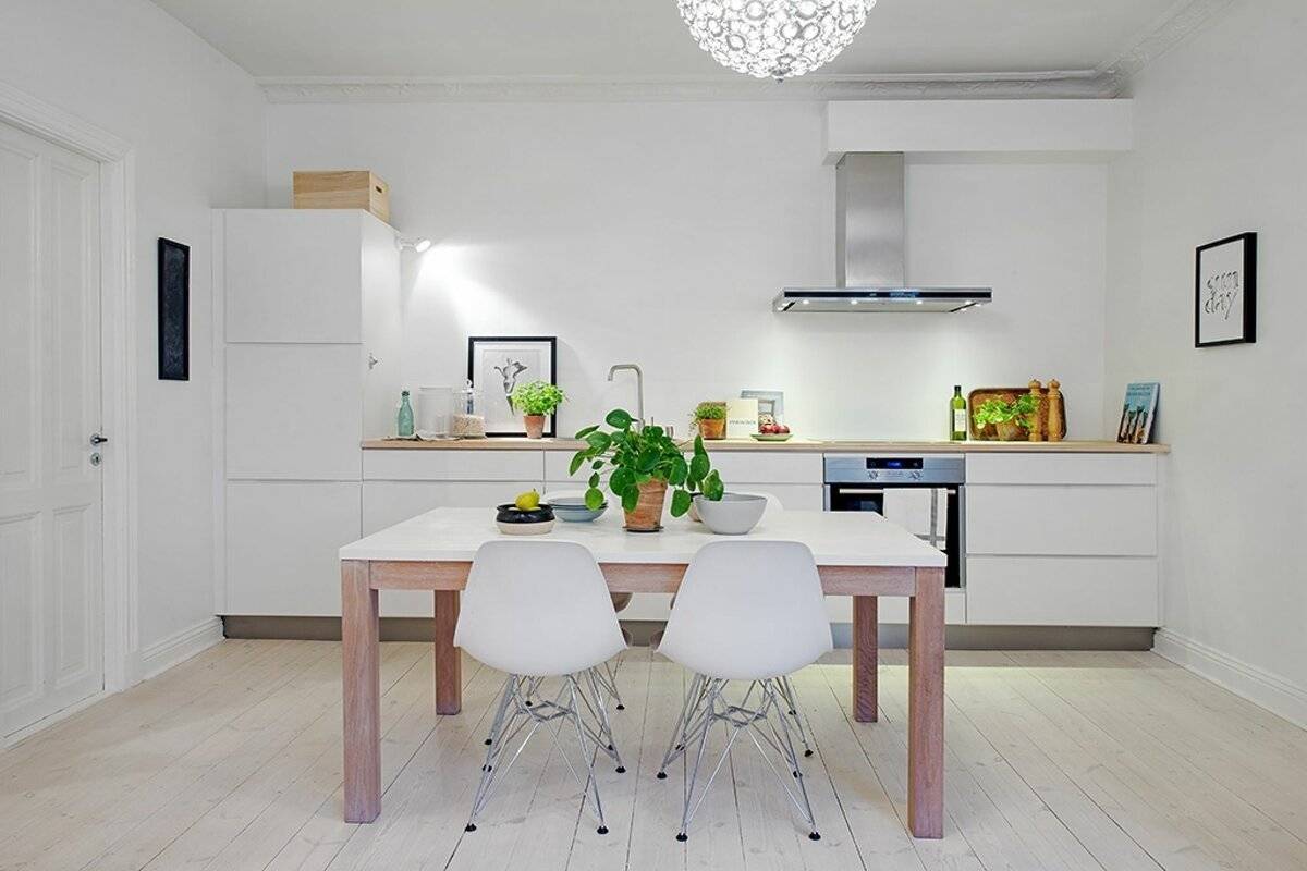 Кухни без верхних шкафов – фото, дизайн