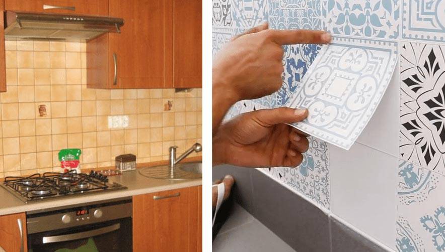 Как обновить кафельную плитку на кухне своими руками не меняя и не снимая её