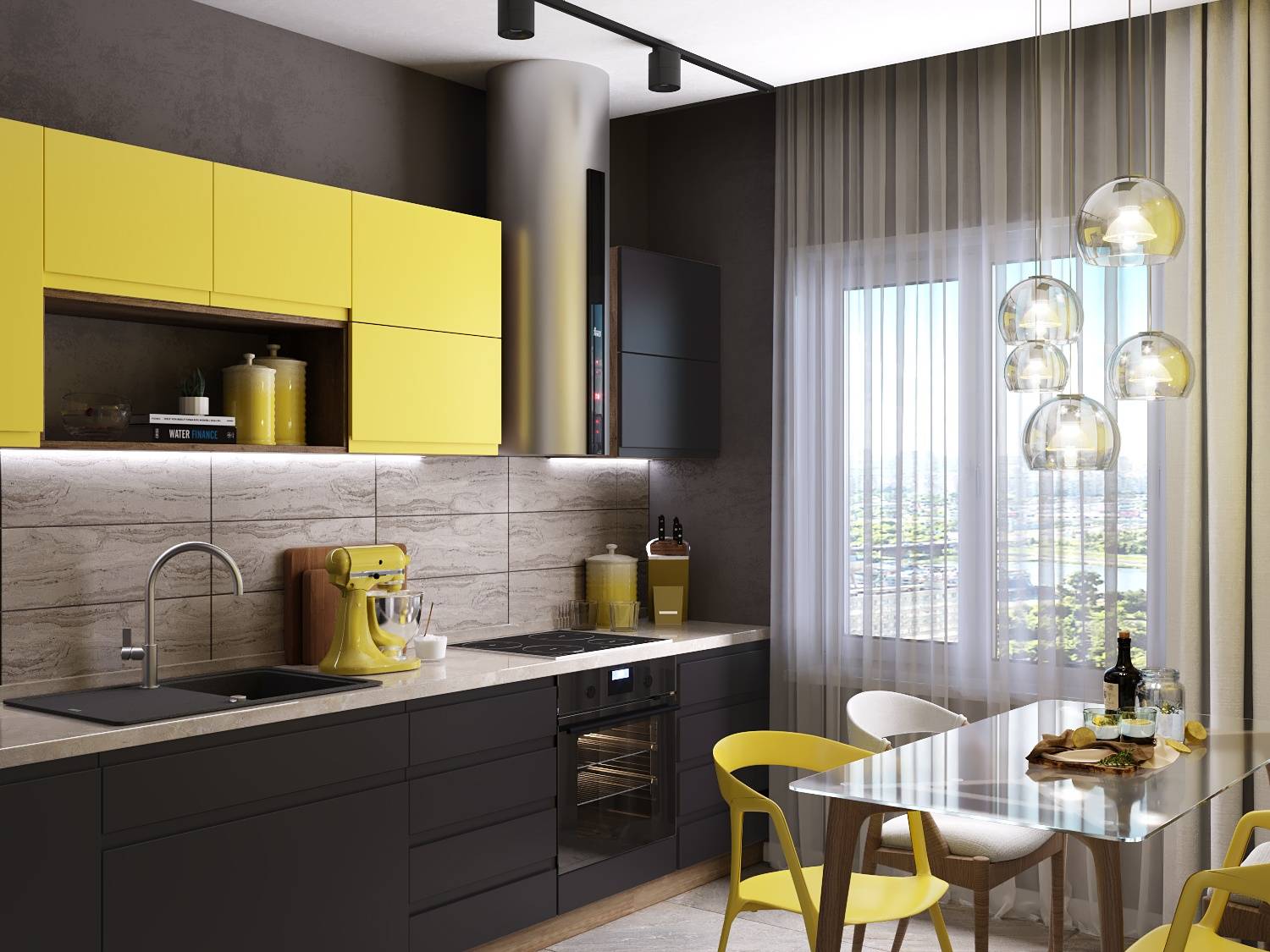 Желтая кухня: 61 фото в интерьере, яркие идеи дизайна