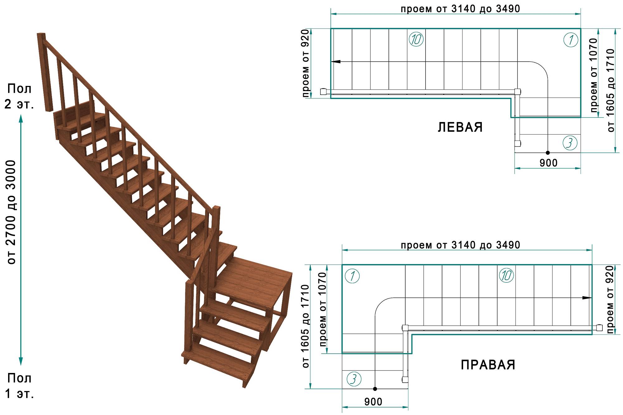 Ступени для лестниц из дерева: изготовление и способы крепления