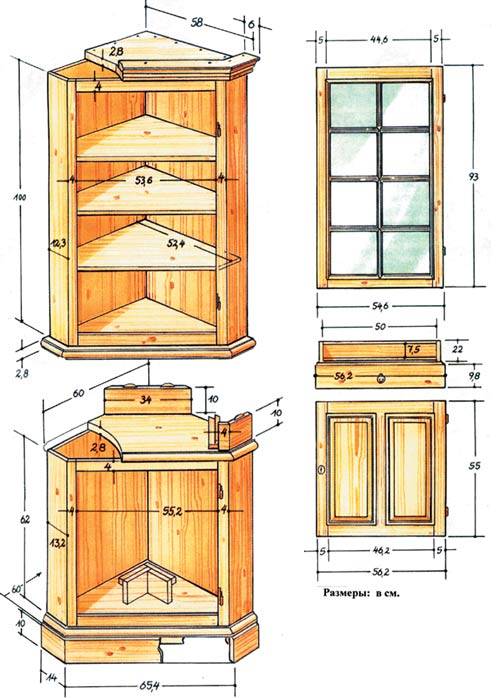 Чертежи буфета для кухни своими руками