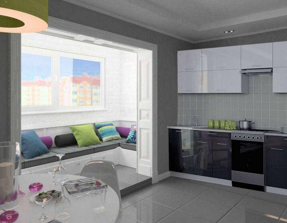 Совмещение балкона (лоджии) с кухней, комнатой | онлайн-журнал о ремонте и дизайне