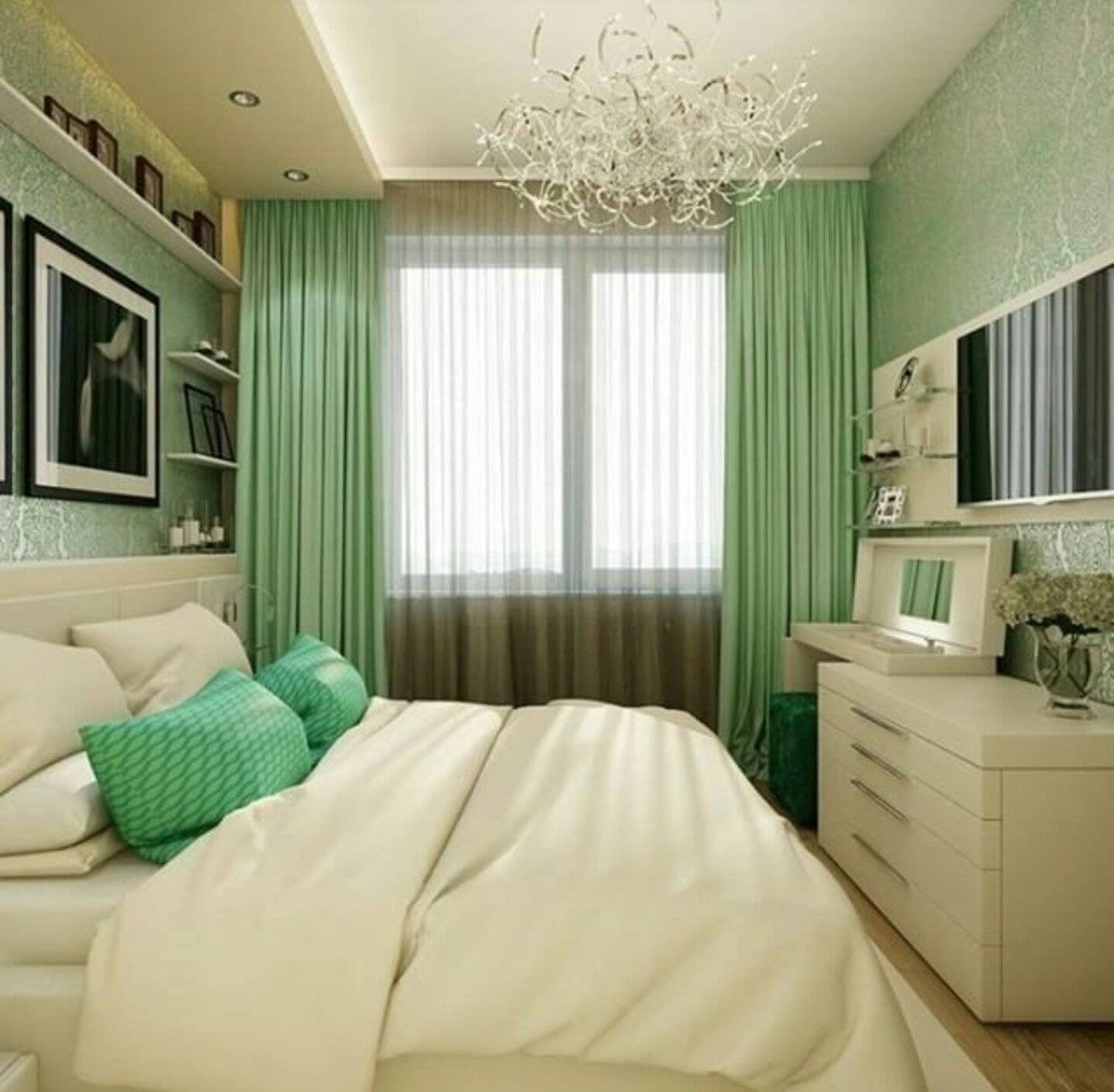 Интерьеры маленькой комнаты в современном стиле. Спальня в бежево зеленых т. Маленькие спальни. Интерьер маленькой спальни. Сралтня в бежевого зеленых тонах.