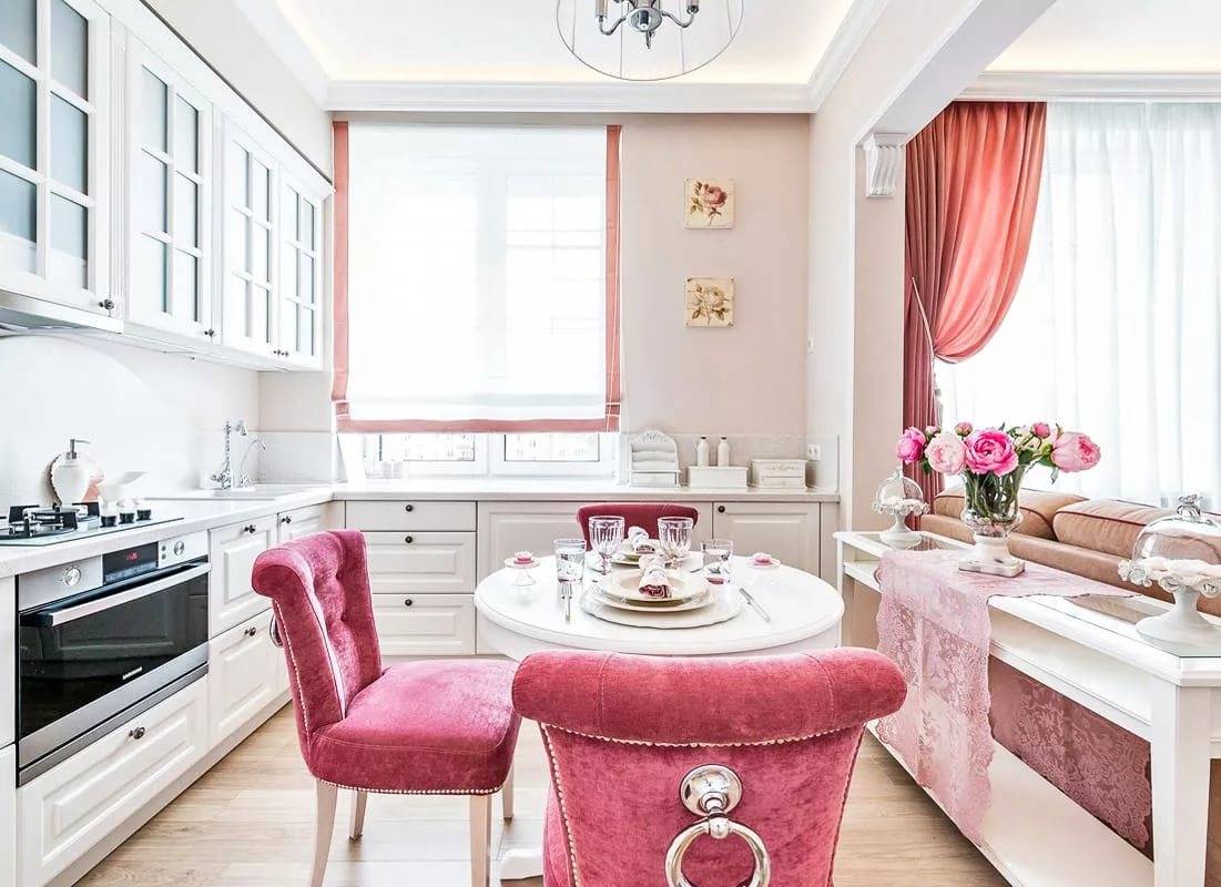 Розовые кухни 2023. 100 фото. как сделать ее изюминкой дома