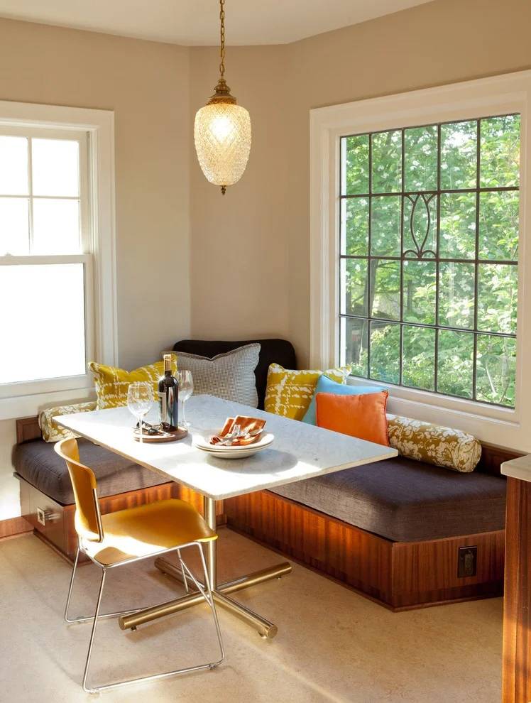 Кухня с диваном: 70 фото в интерьере, дизайн, угловые варианты, со спальным местом